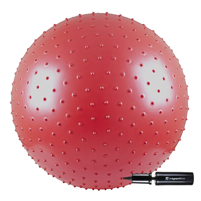 Masszázs gimnasztikai labda 75 cm - piros