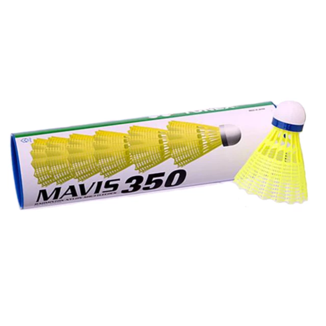 Plastové košíčky Yonex Mavis 350 - žltý košík - modrý pruh