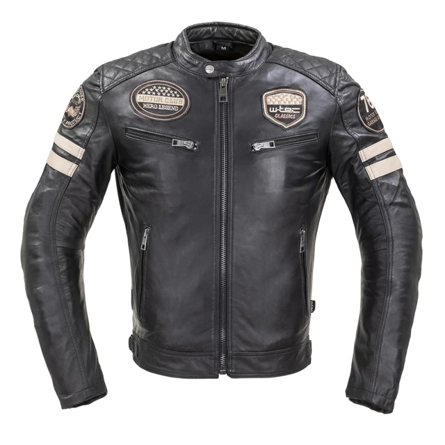 Men’s Leather Jacket W-TEC Milano - Black
