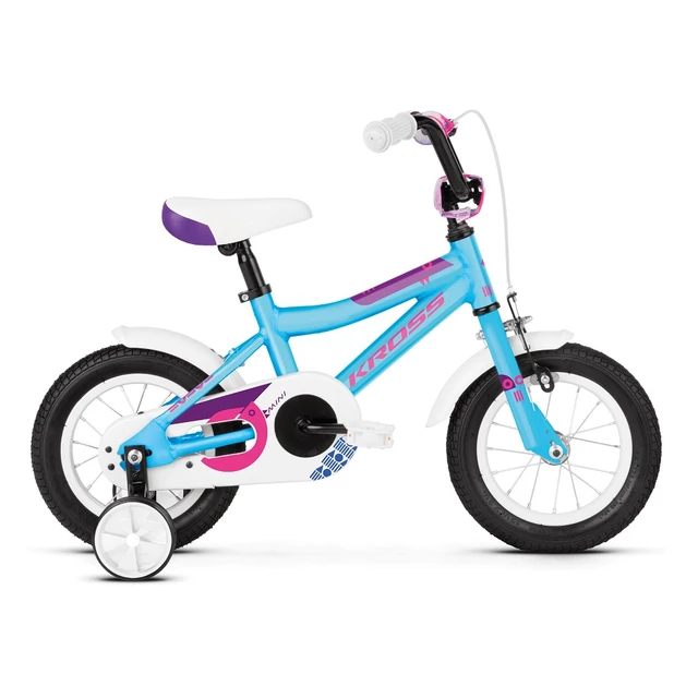 Dětské kolo Kross Mini 2.0 12" - model 2019 - Turquoise / Pink Glossy - Blue / Pink / Violet Glossy