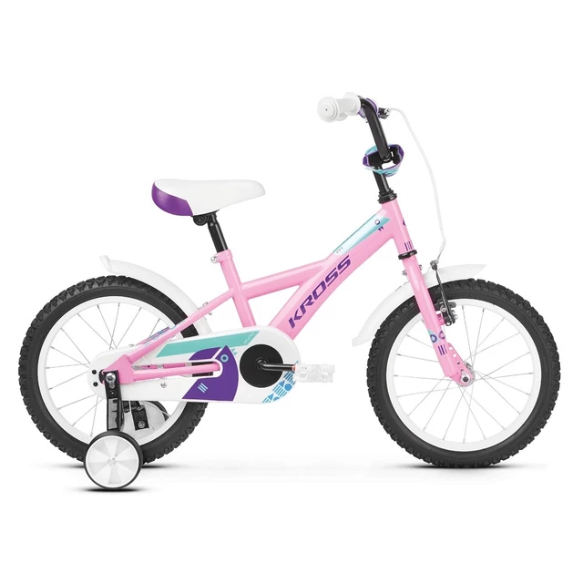 Dětské kolo Kross Mini 3.0 16" - model 2019 - Pink / Violet / Turquoise Glossy