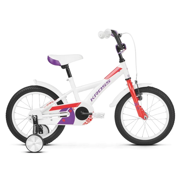 Detský bicykel Kross Mini 3.0 16" - model 2019 - White / Red / Violet Glossy
