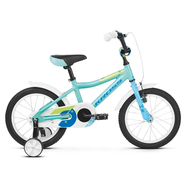 Detský bicykel Kross Mini 4.0 16" - model 2019 - Turquoise / Blue / Green Glossy