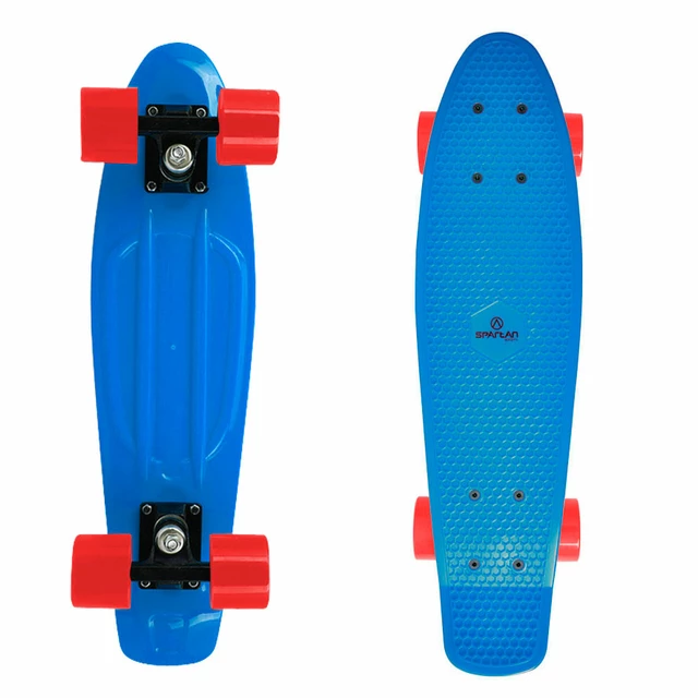 Spartan plastic skateboard - Red - Blue