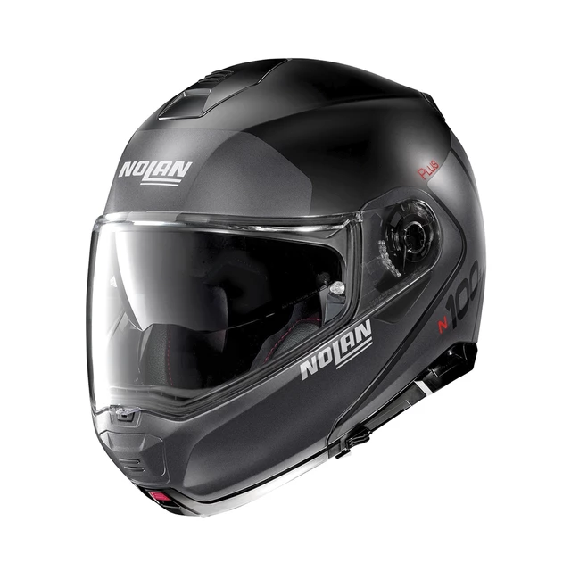 Moto prilba Nolan N100-5 Plus Distinctive N-Com P/J - Glossy Black-Fluo