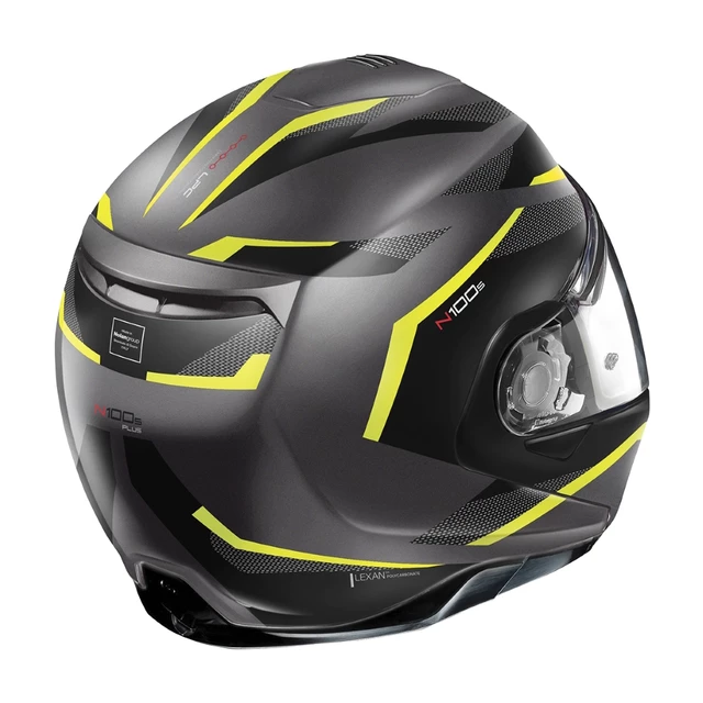 Moto helma Nolan N100-5 Plus Overland N-Com P/J - Flat Lava Grey