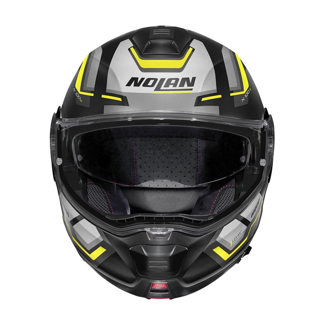 Moto helma Nolan N100-5 Upwind N-Com P/J - Glossy Black-Red