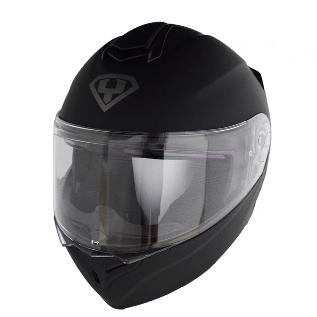 Motorcycle Helmet Yohe 938 Double Visor - Matte Black - Matte Black