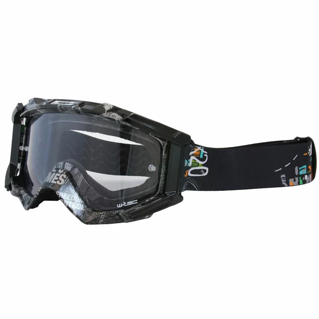 Motorcycles glasses W-TEC Major with graphics - Coloured Graphic - Black Graphics