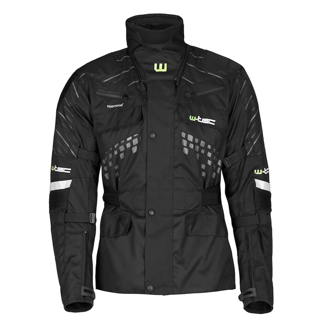 Moto Jacket W-TEC Astar - Green - Black