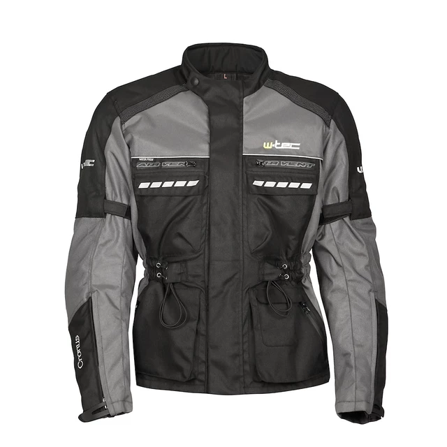 Kurtka motocyklowa W-TEC Cronus wodoodporna - OUTLET - Czarno-szary