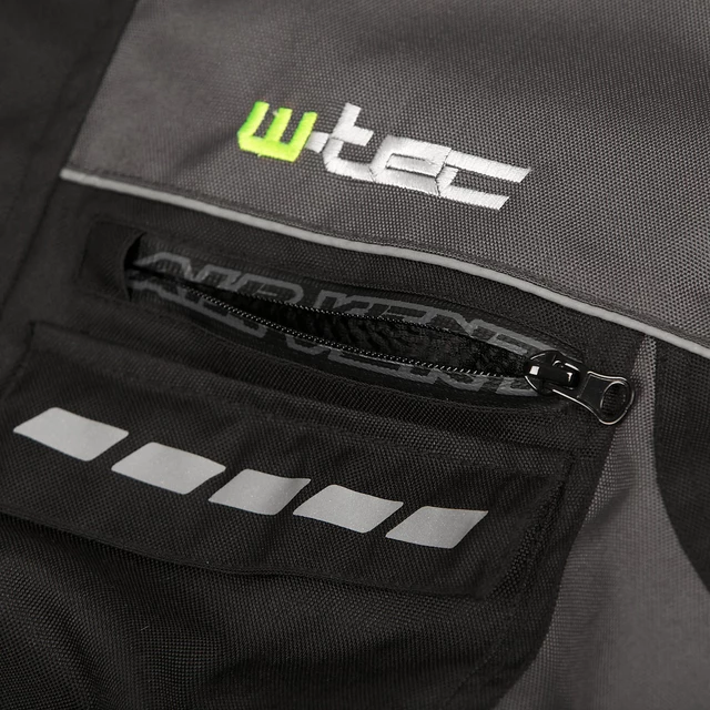 Kurtka motocyklowa W-TEC Cronus wodoodporna - OUTLET - Czarno-szary