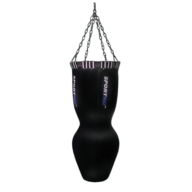 MMA Punching Bag SportKO Silhouette MSP 45x110cm - Red - Black