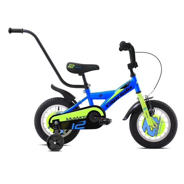 Children’s Bike Capriolo Mustang 12” – 2020 - Yellow Black - Blue-Green