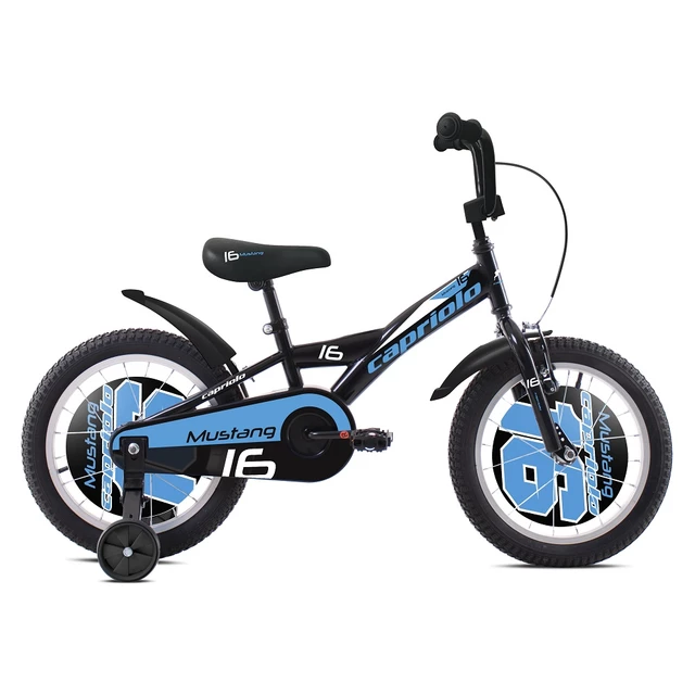 Gyerek kerékpár Capriolo Mustang 16" - modell 2020 - fekete-kék