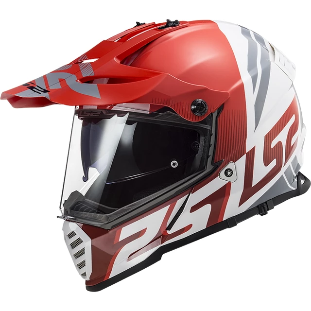 Motorcycle Helmet LS2 MX436 Pioneer Evo - Evolve White Cobalt - Evolve Red White