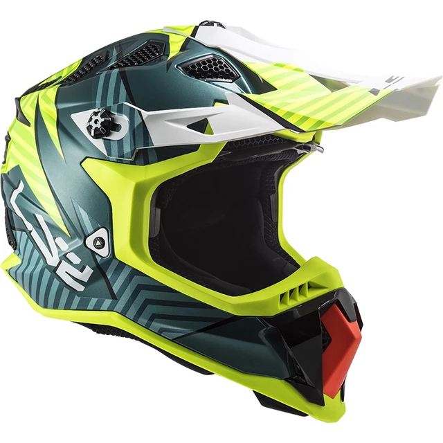 LS2 MX700 Subverter Astro Motocross-Helm - Kobalt H-V Gelb