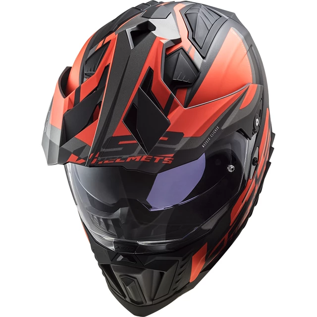 Enduro helma LS2 MX701 Explorer Alter - Matt Black Fluo Orange