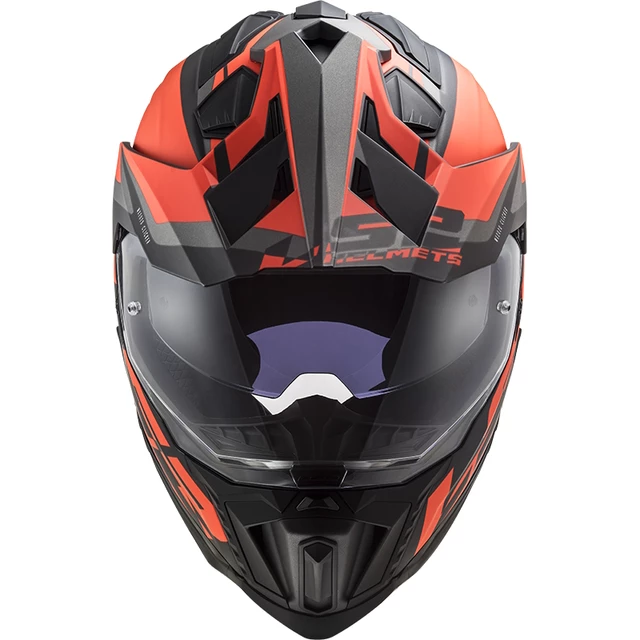 Enduro Helmet LS2 MX701 Explorer Alter - Matt Black Fluo Orange