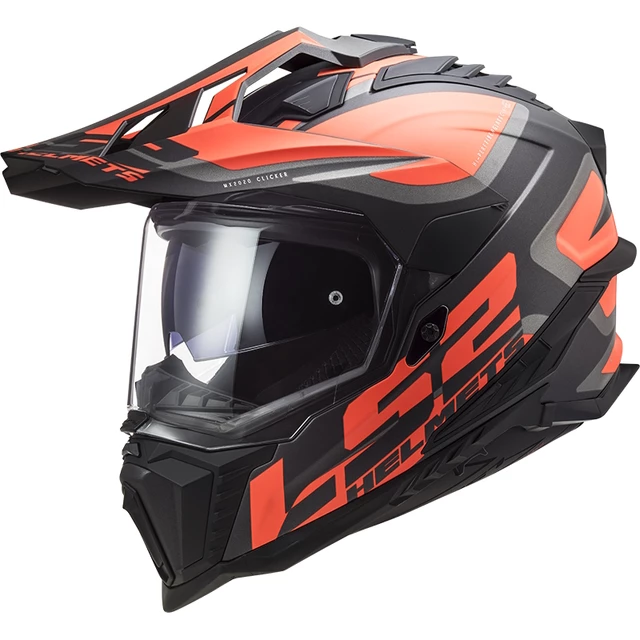 Enduro Helmet LS2 MX701 Explorer Alter - Matt Black Fluo Orange