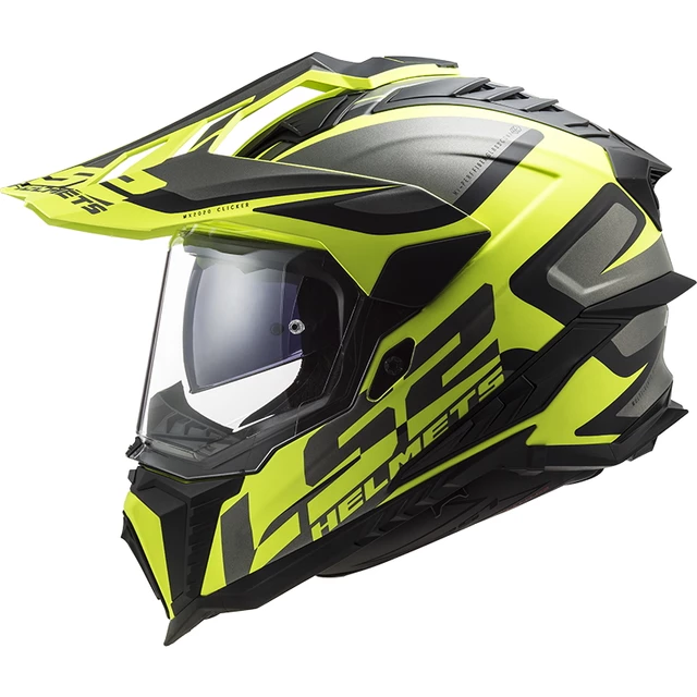 Enduro Helmet LS2 MX701 Explorer Alter - Matt Black White