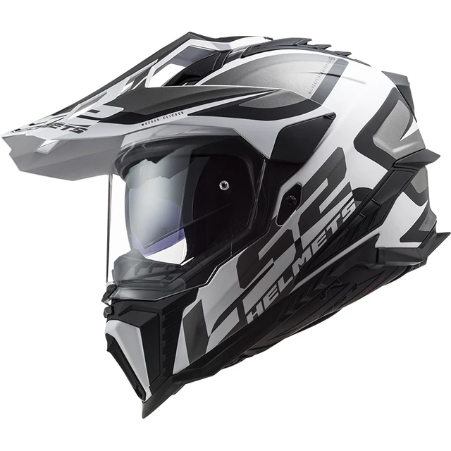 Enduro helma LS2 MX701 Explorer Alter - Matt Black White