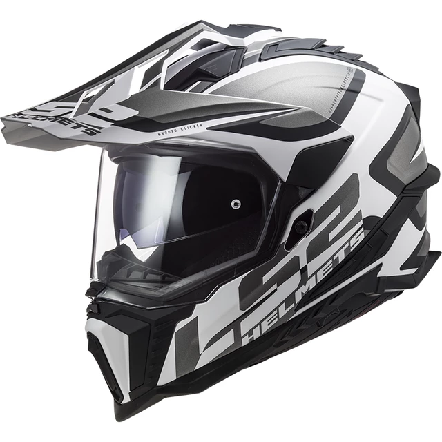 Endurohelm LS2 MX701 Explorer Alter - Mattschwarzes Weiß - Mattschwarzes Weiß