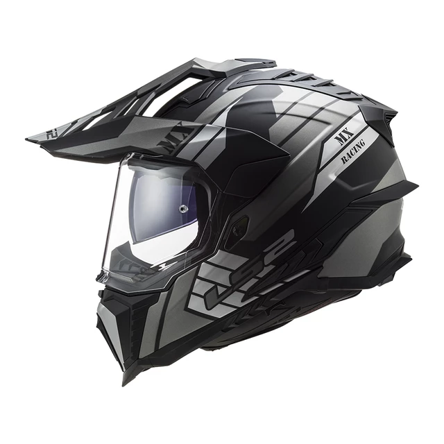 Enduro-Helm LS2 MX701 Explorer Atlantis - Matt Titanium