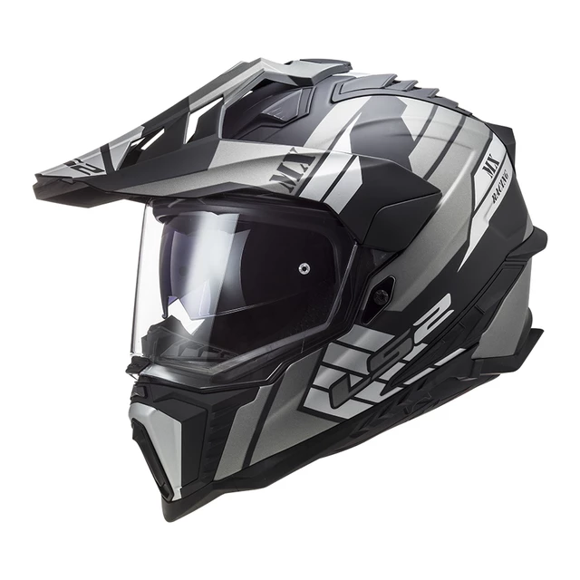 Enduro-Helm LS2 MX701 Explorer Atlantis - Matt Titanium