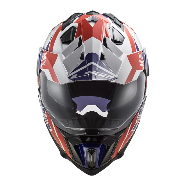 Enduro Helmet LS2 MX701 Explorer Atlantis - Glossy Red White Blue