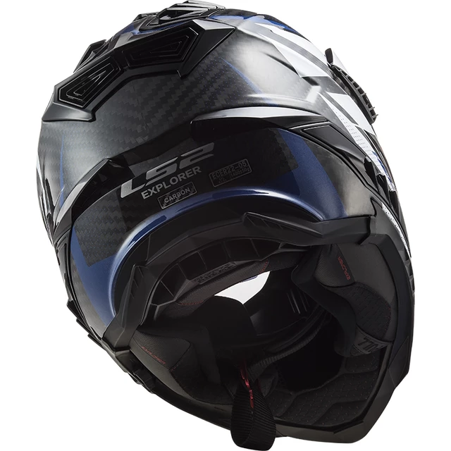 Enduro Helmet LS2 MX701 Explorer C Focus - Gloss Blue White Red