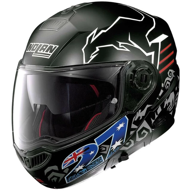 Nolan N104 Absolute Iconic Replica N-Com C. Stoner Flat Black Motorradhelm - schwarz und Grafik