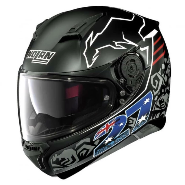 Nolan N87 Iconic Replica 33 C. Stoner Flat Black Motorradhelm - schwarz und Grafik - schwarz und Grafik