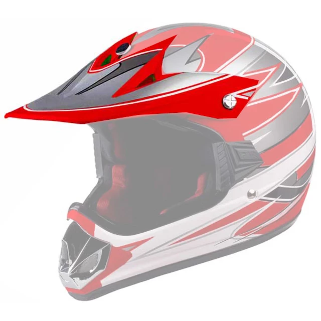 Replacement Visor for WORKER V310 Junior Helmet - White with Eagle - Red