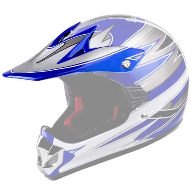 Replacement Visor for WORKER V310 Junior Helmet - White-Blue - Blue
