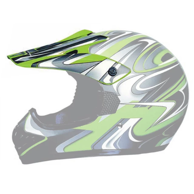 Replacement Visor for WORKER MAX 606-1 Helmet - CAT silver graphic - Green