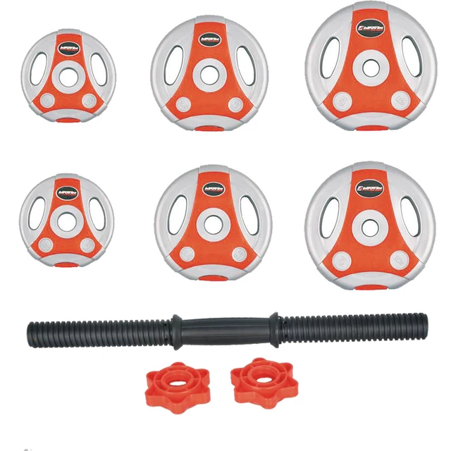 Cementes egykezes súlyzó szett inSPORTline 3-18 kg