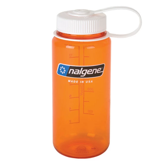 NALGENE Wide Mouth 500 ml Outdoor-Trinkflasche - Gray 16 WM - Orange 16 WM