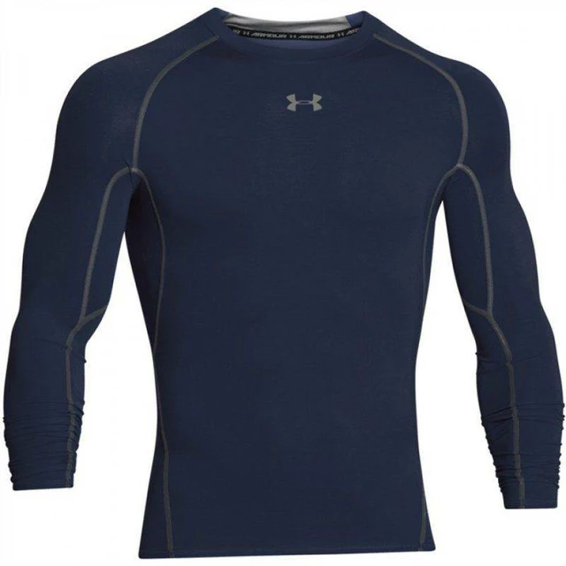 Men’s Compression T-Shirt Under Armour HG Armour LS - Red - Midnight Navy