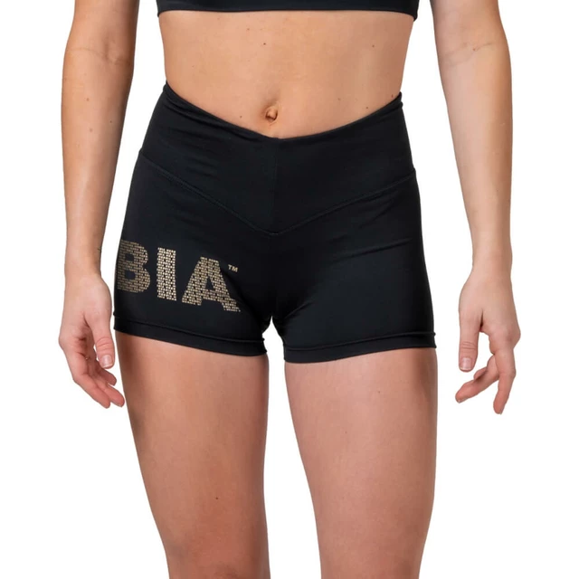 Women’s Shorts Nebbia Gold Print 828 - Black - Black