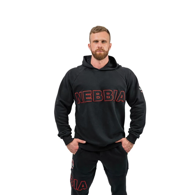 Hoodie Nebbia Legacy 704 - Red - Black