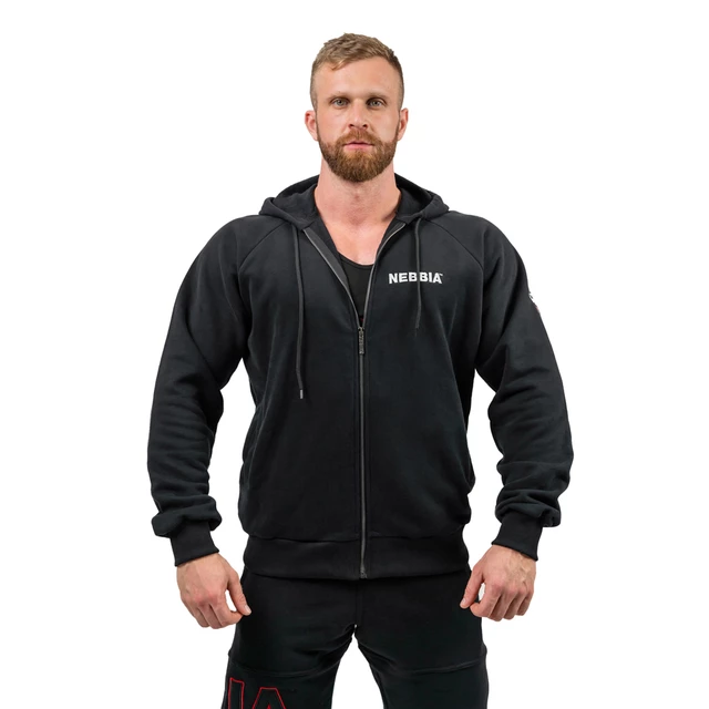 Full Zip Hoodie Nebbia Beyond Ordinary 707 - Black