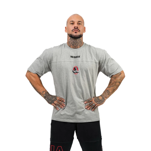 Short-Sleeved T-Shirt Nebbia Legendary 712 - Red - Light Grey