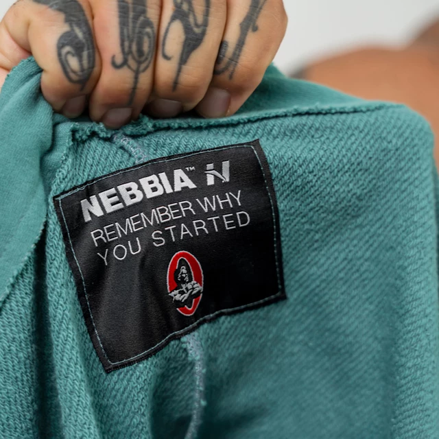 Bluza bez rękawów z kapturem Nebbia Iron Beast 710 - Czarny