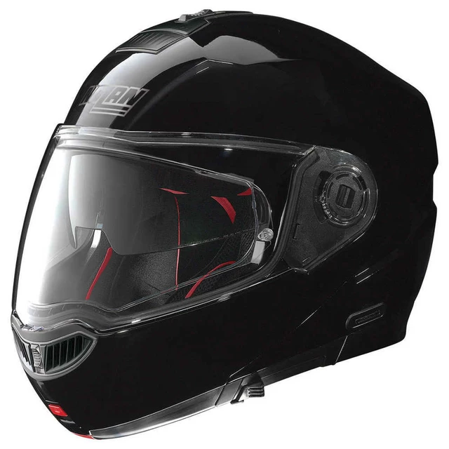 Moto helma Nolan N104 Absolute Classic N-Com - Flat Black, XL (61-62) - Glossy Black