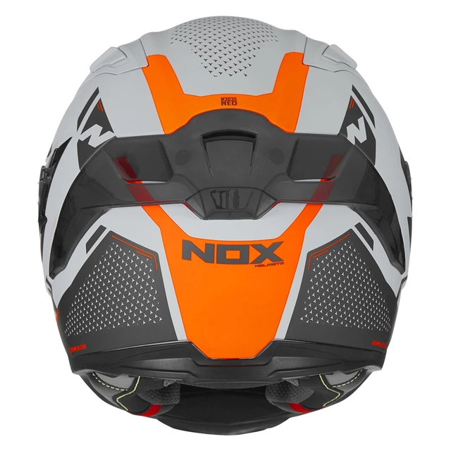 Moto prilba NOX N303-S NEO šedá-neon oranžová