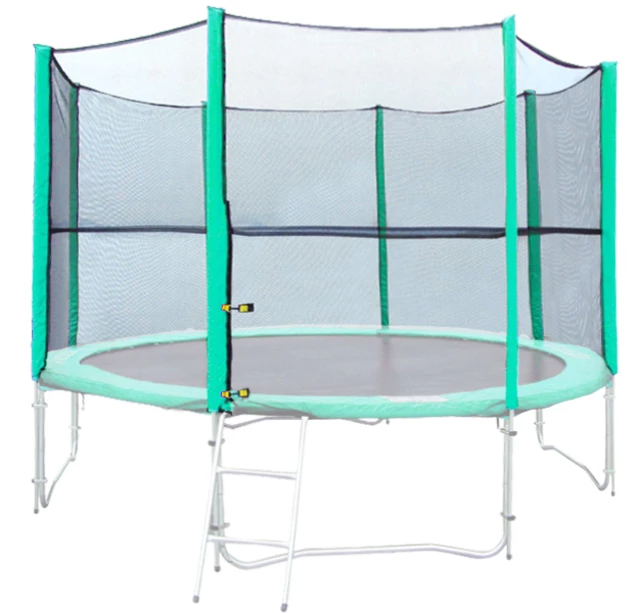 Zaščitna mreža za trampolin inSPORTline 366 cm - za navlečenje na 8 cevi - zelena - zelena