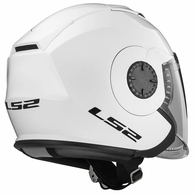 Motorcycle Helmet LS2 OF570 Verso Single - Gloss White