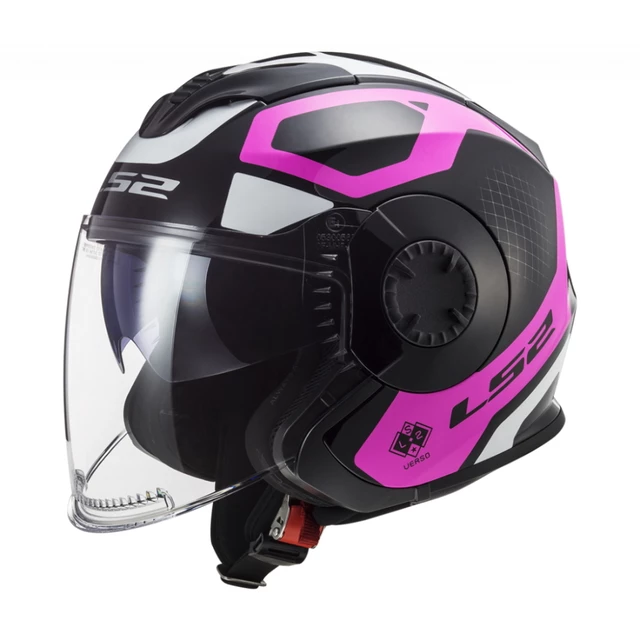 Motorcycle Helmet LS2 OF570 Verso Marker - XXS (51-52) - Matt Black Violet