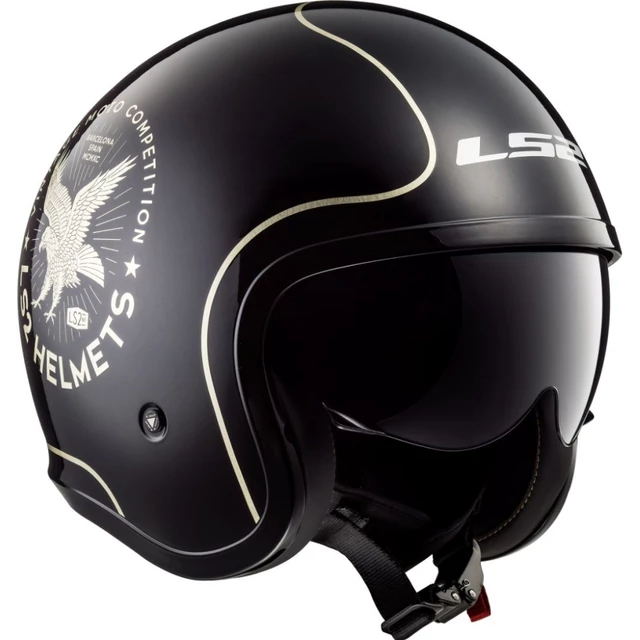 Motorcycle Helmet LS2 OF599 Spitfire Flier Black Gold